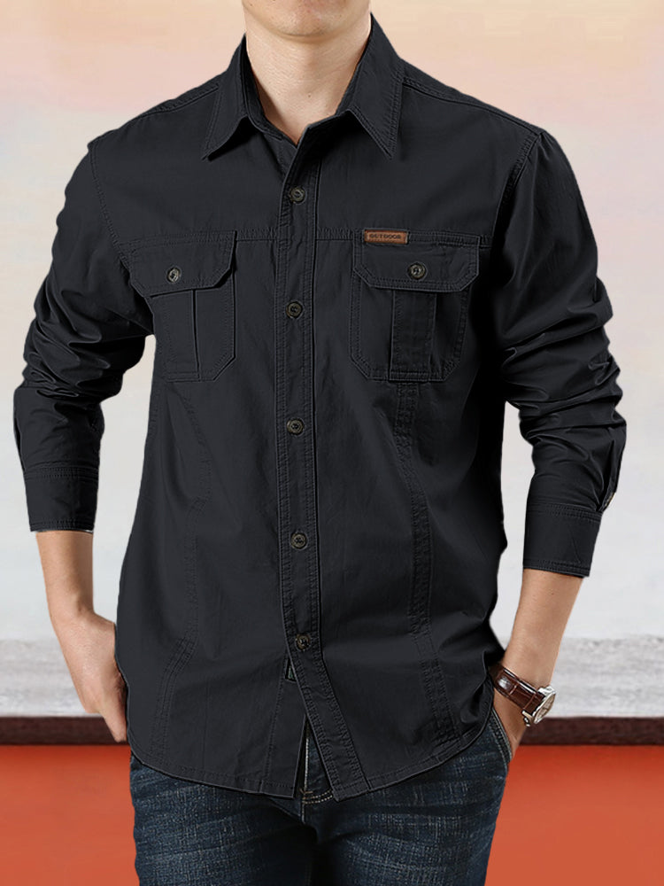 👔 50% RABATT! ✨ Lässiges Herrenhemd aus 100% Baumwolle – Klassischer Schnitt, Feuchtigkeitstransport, Dauerhaft 🍂
