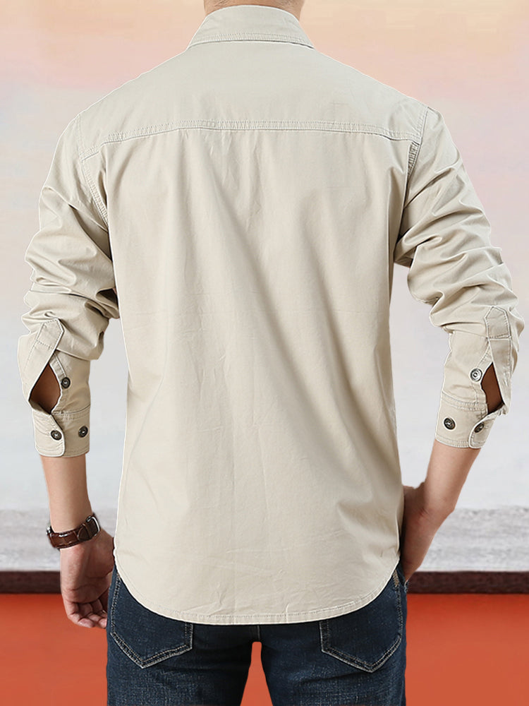 👔 50% RABATT! ✨ Lässiges Herrenhemd aus 100% Baumwolle – Klassischer Schnitt, Feuchtigkeitstransport, Dauerhaft 🍂