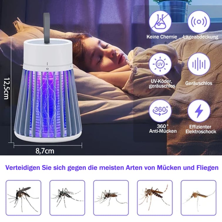 🔥Sommer Aktion 50% RABATT🔥-🦟USB / Wiederaufladbare Moskito & Fliegenfalle Lampe