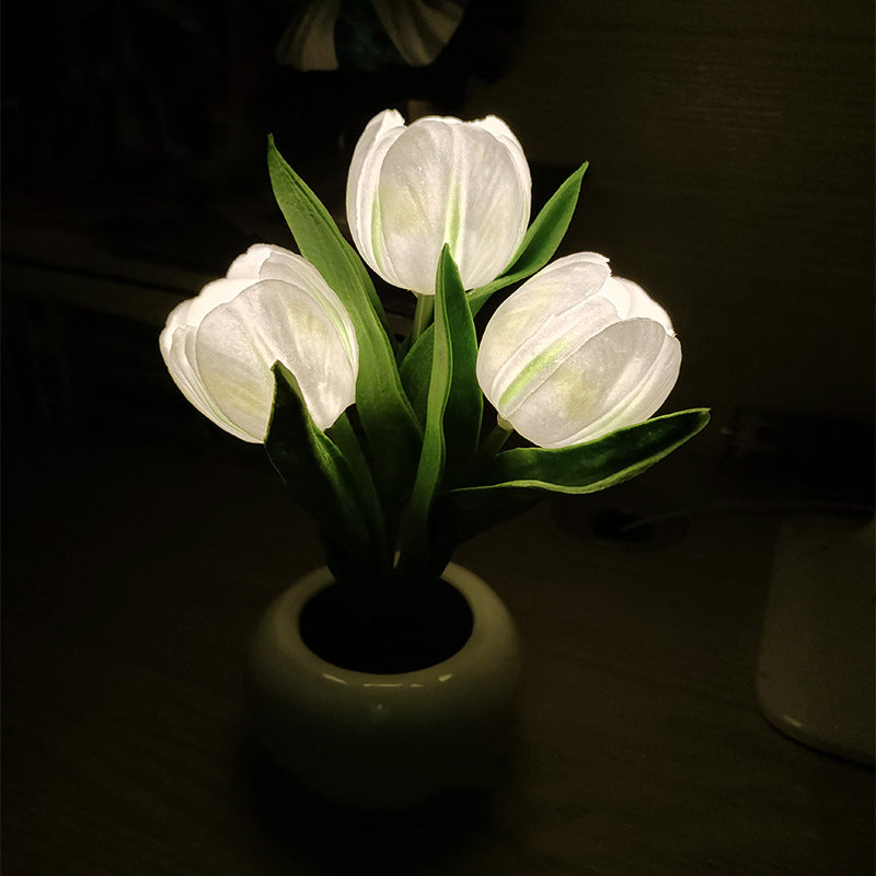 Gluschwein - LED-Tulpen-Nachtlicht-Blumen-Tischlampe