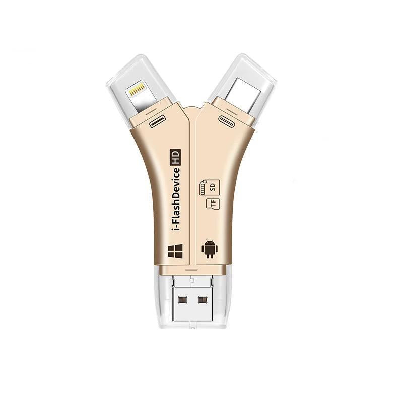 Gluschwein - 4-in-1 iFlash Drive Kartenleser Golden