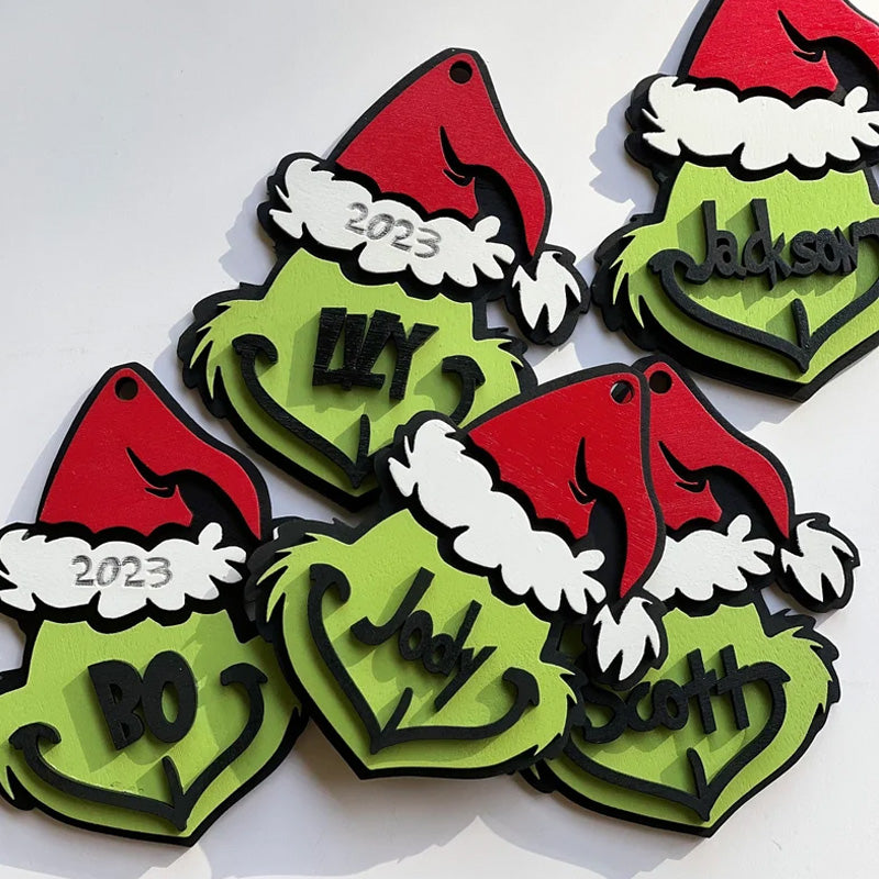 Gluschwein - Personalisierter Grinchmas-Ornament, Weihnachtsschmuck