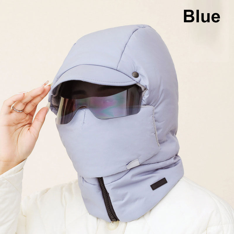 PuffMask - Winddichte Outdoor-Reitmaske mit Brille und vollständiger Abdeckung