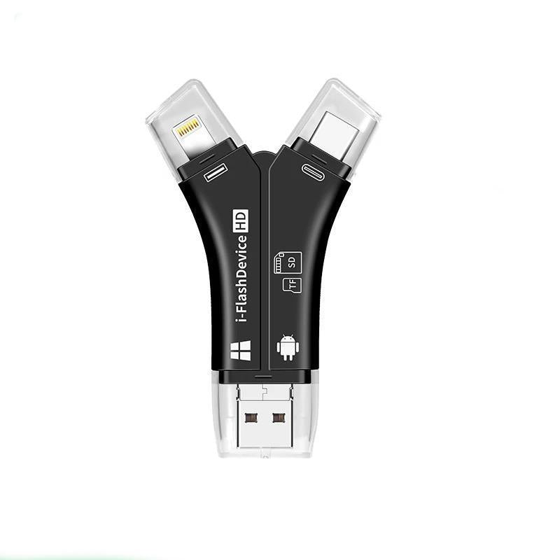 Gluschwein - 4-in-1 iFlash Drive Kartenleser Schwarz