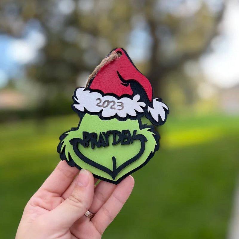 Gluschwein - Personalisierter Grinchmas-Ornament, Weihnachtsschmuck