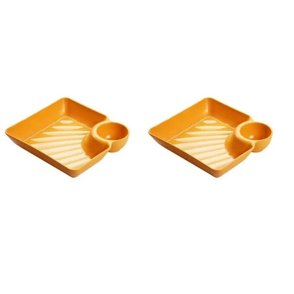 Gluschwein - Dip Plate - Teller mit separatem Soßenfach für sauberes Essen