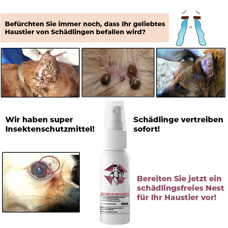 Gluschwein - Externes Anti-Juckreiz-Spray für Haustiere gegen Zecken und Zecken