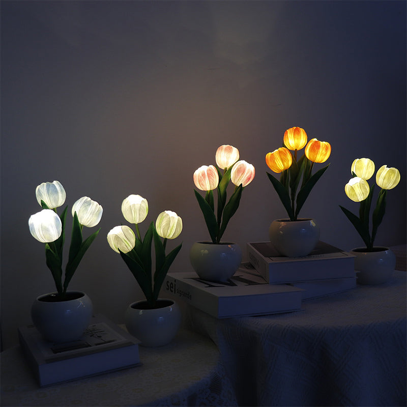 Gluschwein - LED-Tulpen-Nachtlicht-Blumen-Tischlampe