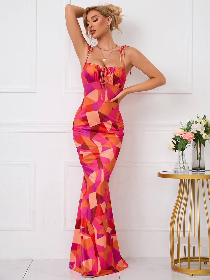 😍Zeitlich begrenzter Rabatt 49% 💥🌸 Fischschwanz Saum Blumendruck Kleider 👗