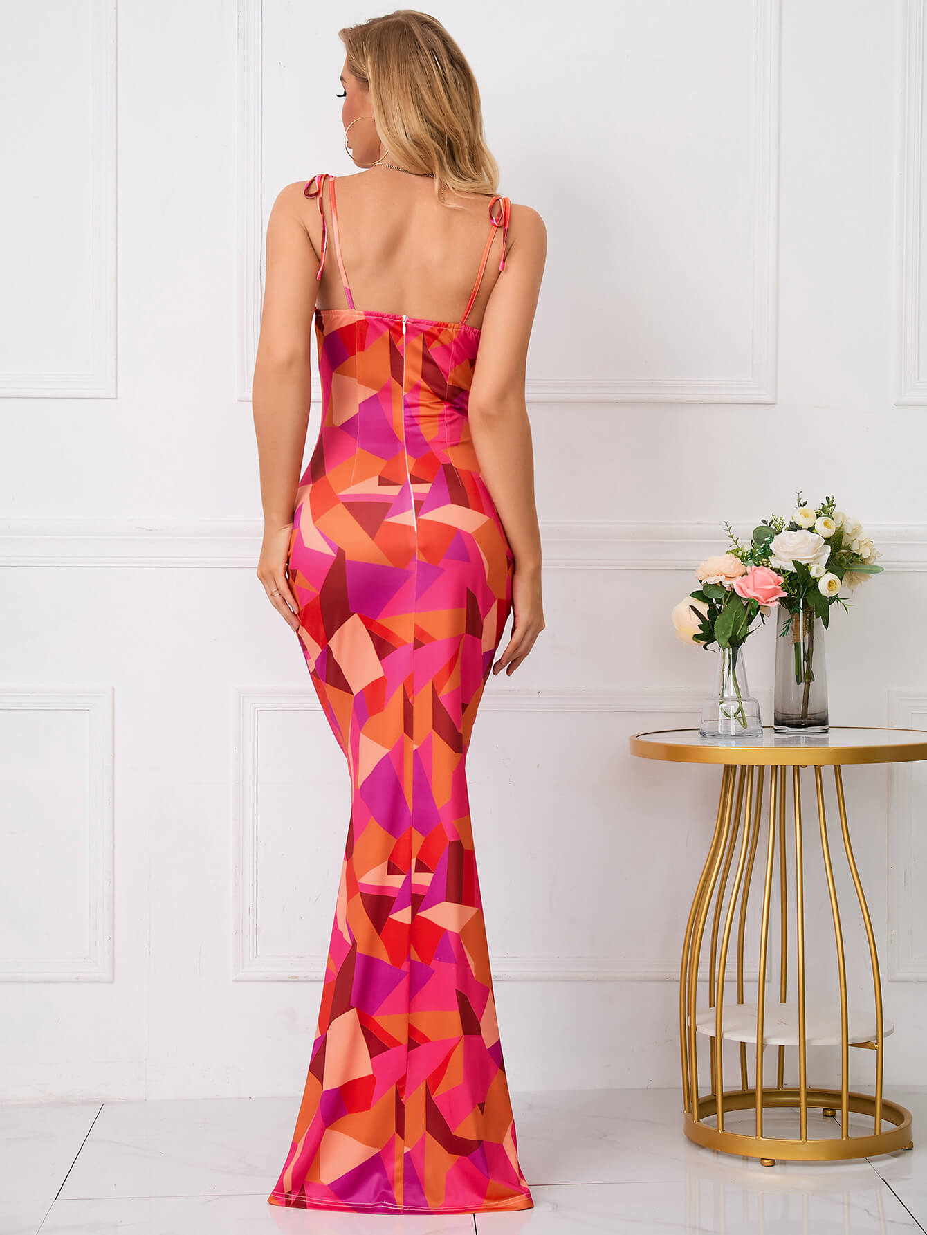 😍Zeitlich begrenzter Rabatt 49% 💥🌸 Fischschwanz Saum Blumendruck Kleider 👗