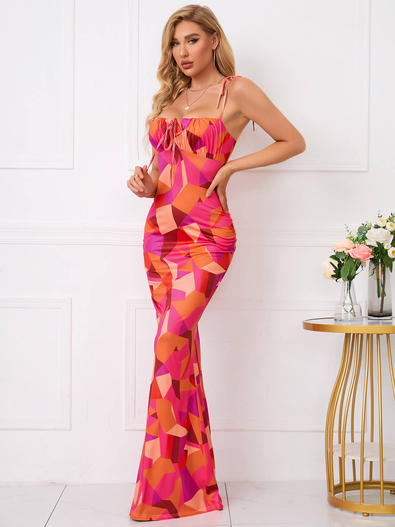 😍Zeitlich begrenzter Rabatt 49% 💥🌸 Fischschwanz Saum Blumendruck Kleider 👗