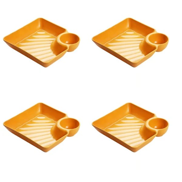 Gluschwein - Dip Plate - Teller mit separatem Soßenfach für sauberes Essen