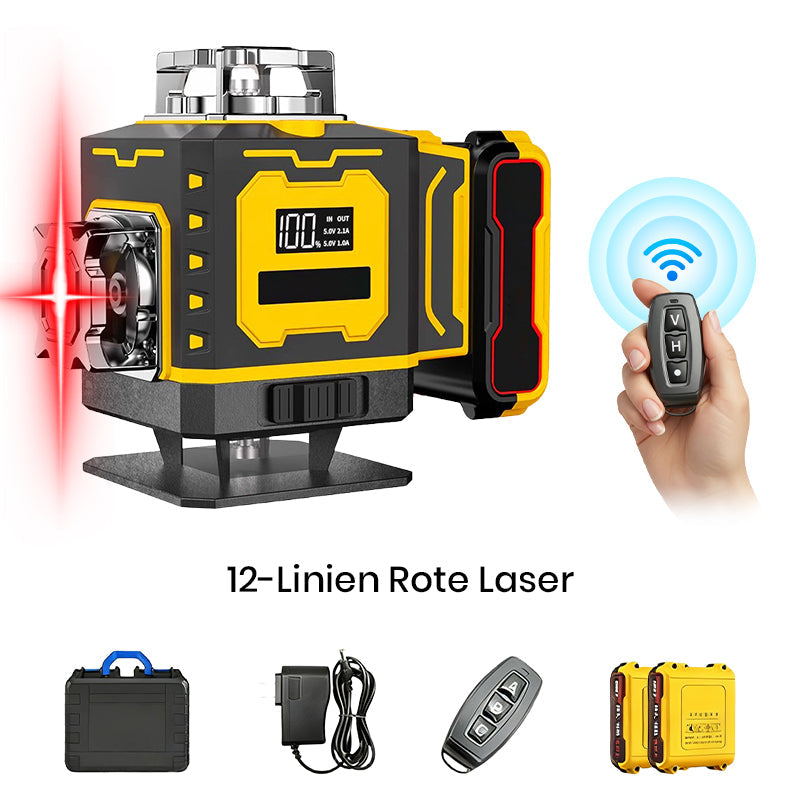 Gluschwein - 📏 60% RABATT! 🔦 Multifunktions-Laserwasserwaage – Selbstnivellierend, Horizontale & Vertikale Linien & Ideal für Heimwerker 🔧