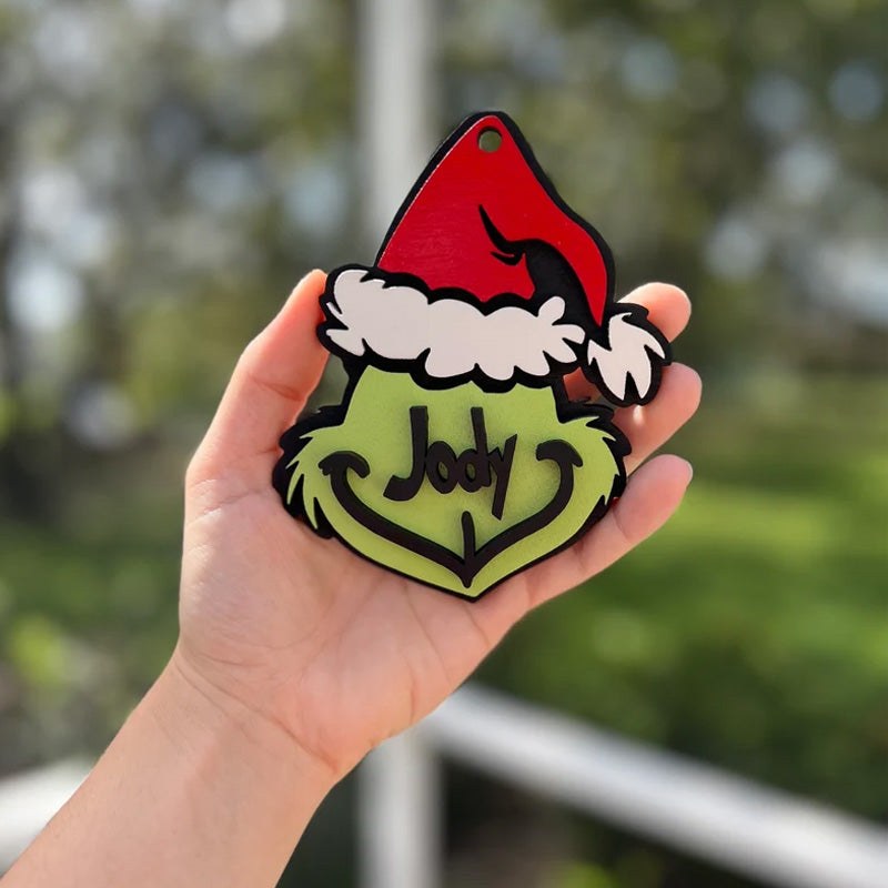 Gluschwein - Personalisierter Grinchmas-Ornament, Weihnachtsschmuck