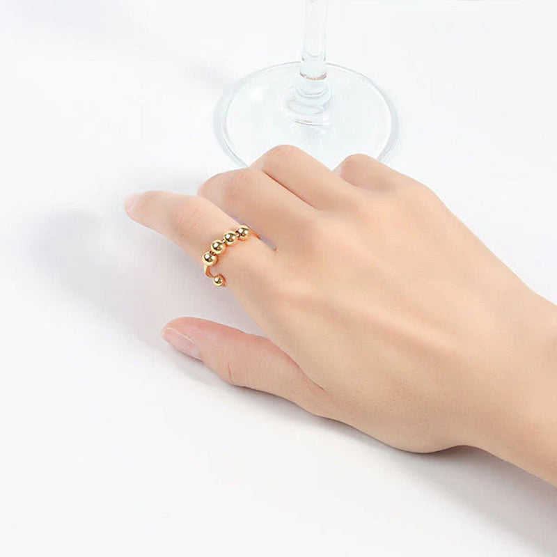 Gluschwein - 4 Beads Adjustable Anxiety Relief Ring