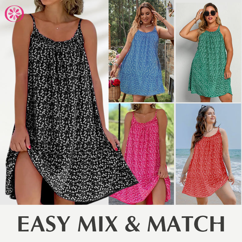 🎉Der Sommer steht vor der Tür.! 50% Rabatt 🛍️ Camisole-Kleid mit Blumenmuster