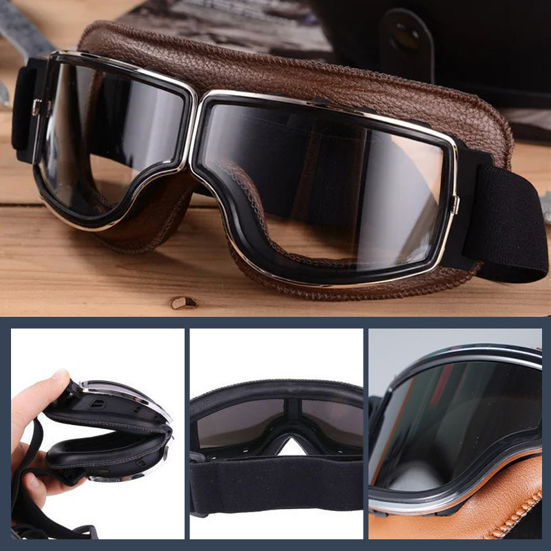 Gluschwein - Vintage-Motorradbrille