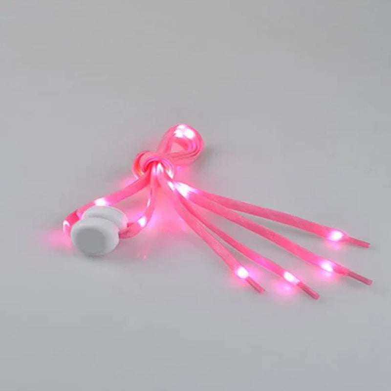 Gluschwein - LED-beleuchtete Schnürsenkel Pink