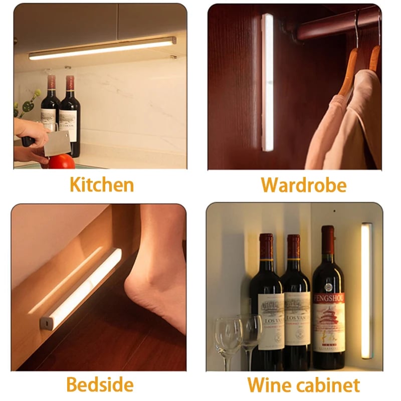 🔥Neujahrsangebot - KAUFEN 1 BEKOMMEN 1 GRATIS💡Lochfrei Smarte Sensorische Magnetische Wiederaufladbare LED-Leuchten