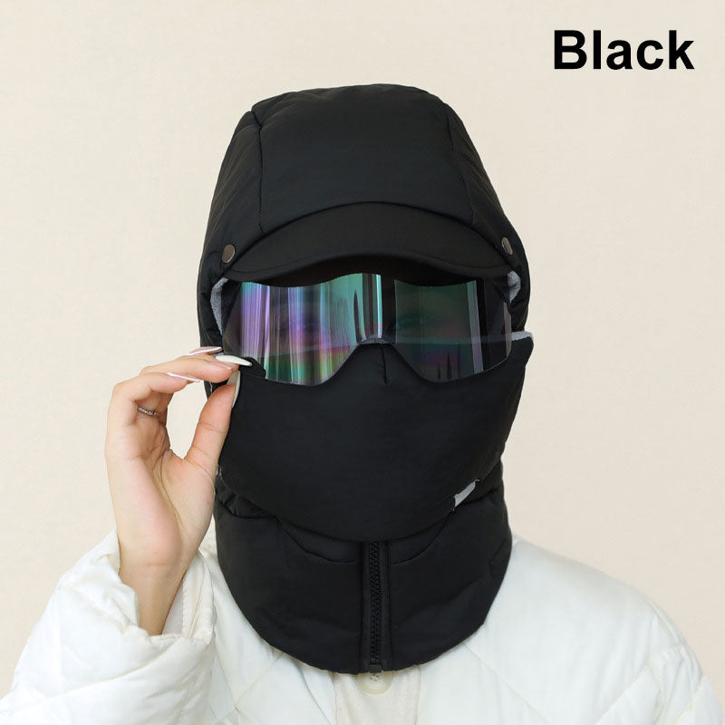PuffMask - Winddichte Outdoor-Reitmaske mit Brille und vollständiger Abdeckung