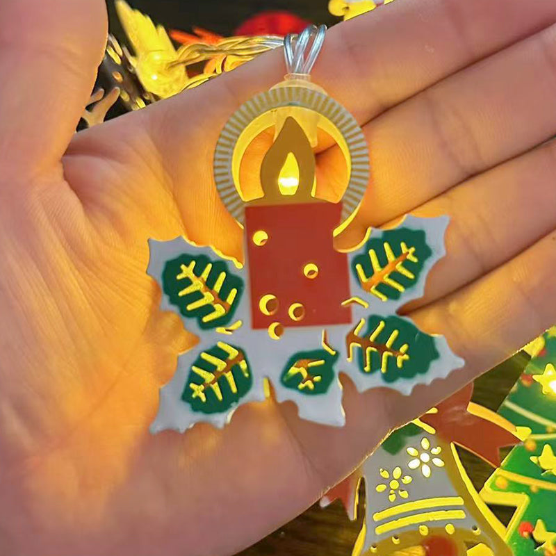 ChristmasGlow | Weihnachts LED-Eisen-Dekolichterkette