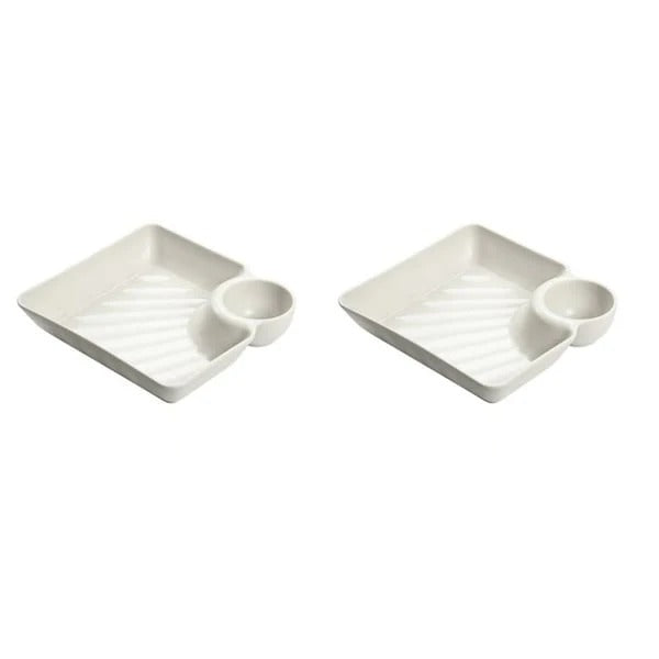 Gluschwein - Dip Plate - Teller mit separatem Soßenfach für sauberes Essen