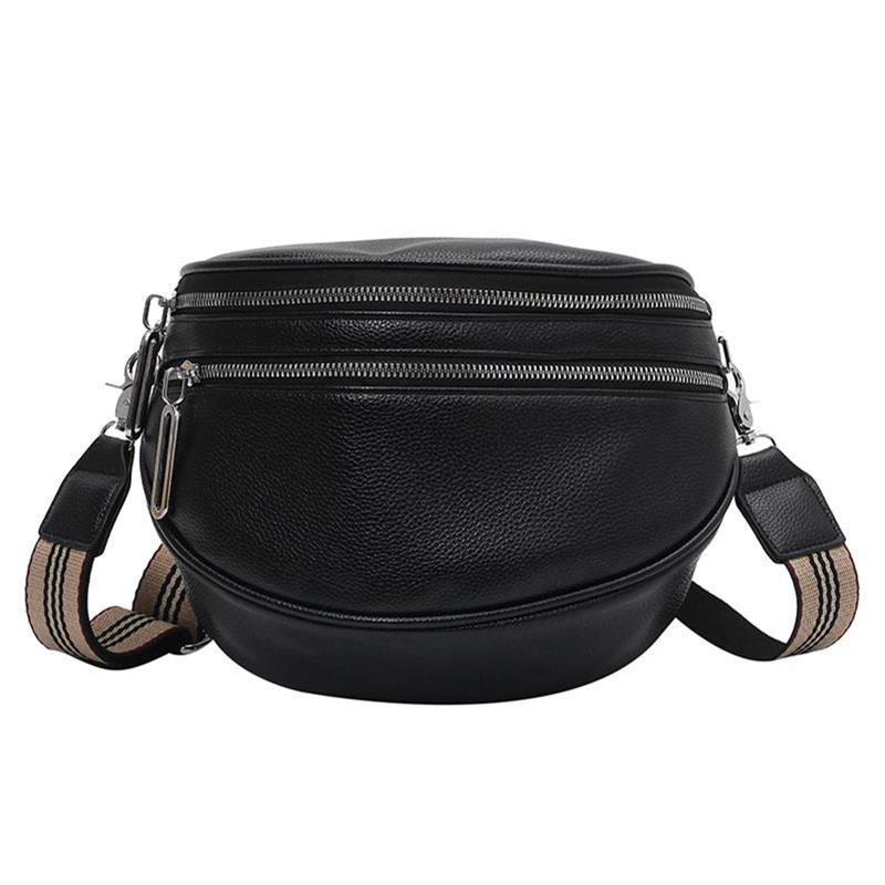 👝Schulter-Satteltasche aus massivem Leder für Damen, Brusttasche mit mehreren Taschen