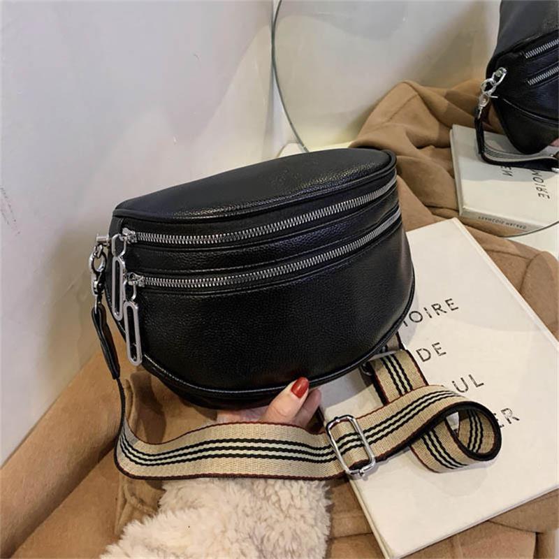 👝Schulter-Satteltasche aus massivem Leder für Damen, Brusttasche mit mehreren Taschen