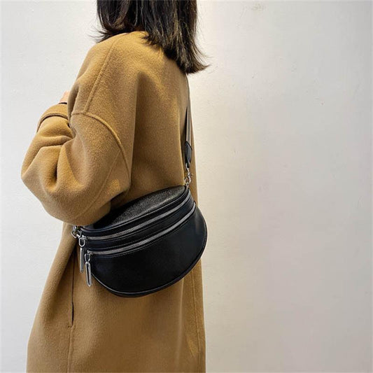 Gluschwein - 👝Schulter-Satteltasche aus massivem Leder für Damen, Brusttasche mit mehreren Taschen