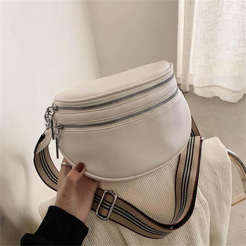 👝Schulter-Satteltasche aus massivem Leder für Damen, Brusttasche mit mehreren Taschen