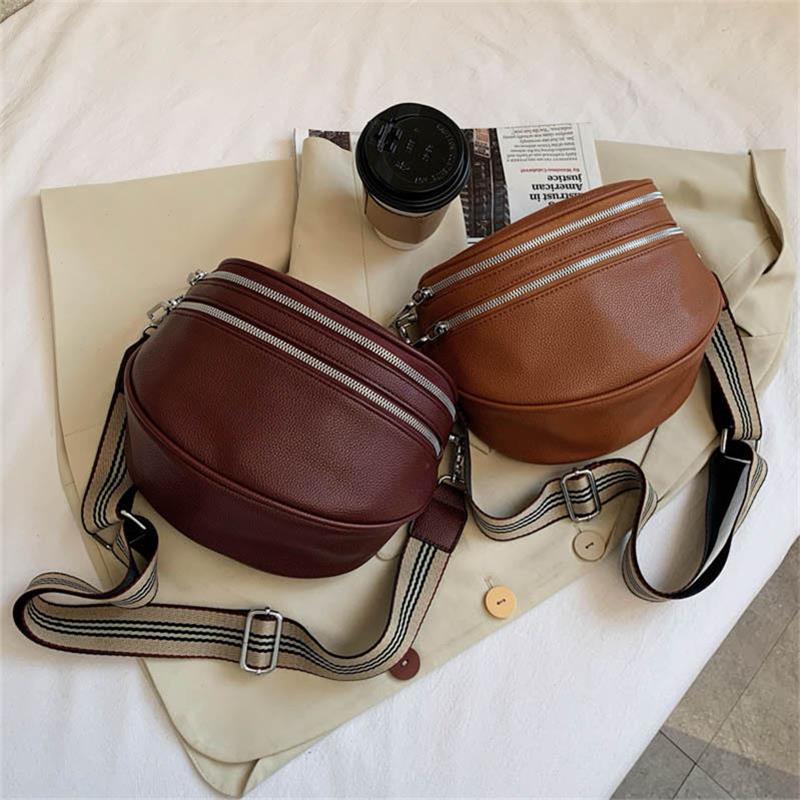 👝Schulter-Satteltasche aus massivem Leder für Damen, Brusttasche mit mehreren Taschen