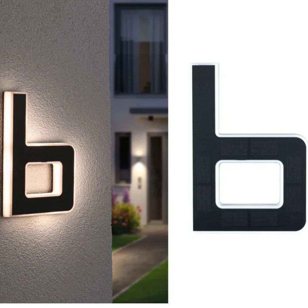 LightNumbers - Solarbetriebene beleuchtete Hausnummern