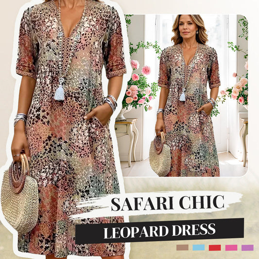 Gluschwein - 🎁Letzter Tag Hot Sale 50% Rabatt💃Bedrucktes Midikleid mit V-Ausschnitt für Damen