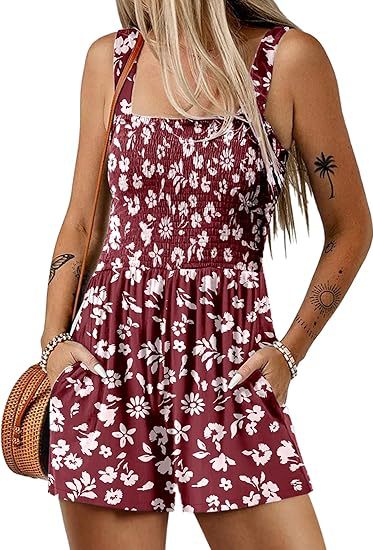 🌞Sommer-Hot-Sale - 49% Rabatt💃Sommer-Overall ärmellos mit Smock-Optik – Bequem & lässig
