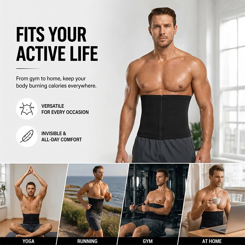 🏃‍♂️ LIMITED-TIME 50% RABATT! ✨ Taillentrainer-Schweißgürtel für Männer – Kompression, Schlank ✨