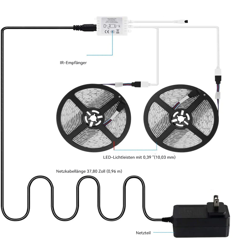 Gluschwein - LED-Lichtstreifen-Kit für DIY-Dekoration