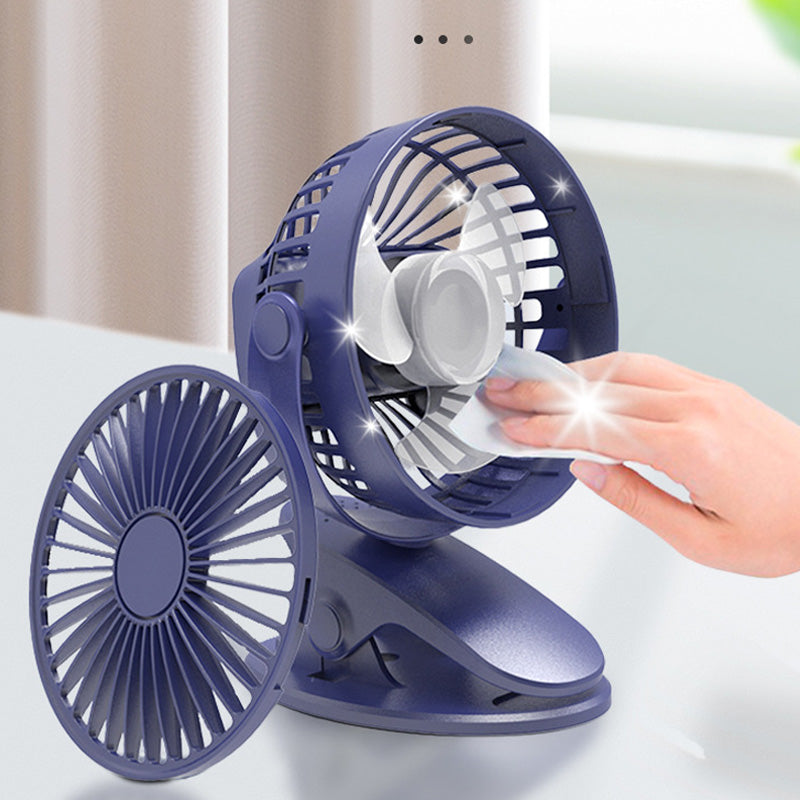 Gluschwein - Wiederaufladbarer elektrischer Mini-Ventilator mit Clip-USB-Anschluss