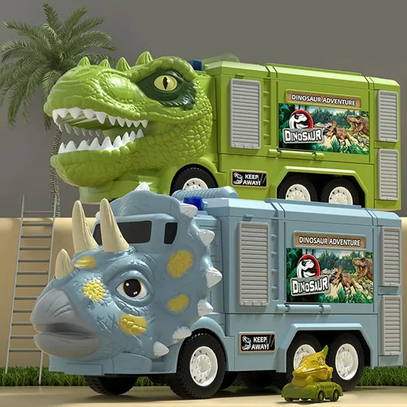 Gluschwein - Neues Spielzeugset Dinosaurier-Transforming-Engineering-LKW-Strecke