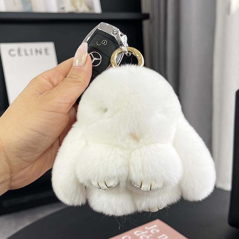 Pendentifs Soft Bunny PomPom fabriqués à la main (édition en boîte)