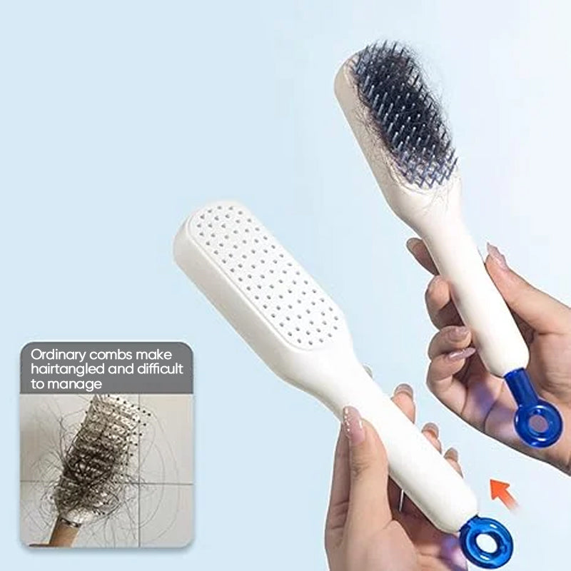GlowComb - Peine masajeador antiestático autolimpiable [50 % de descuento]