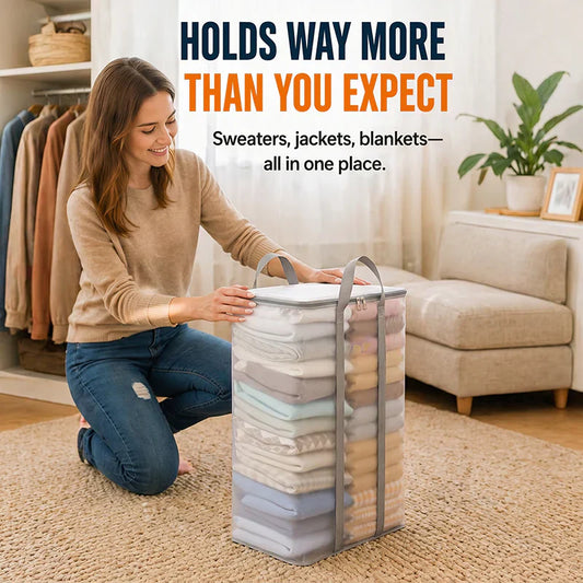 Gluschwein - 🔥 Time-limited offer: 50% off! 📦 Large, sturdy, thick, transparent plastic storage bag for clothes, moving & storage