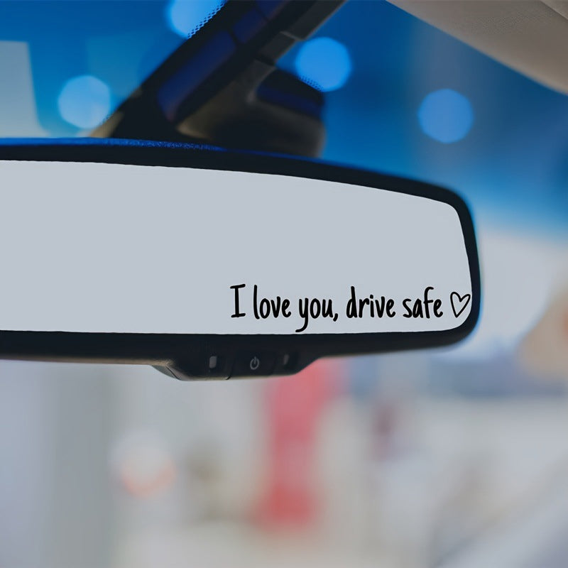 Gluschwein - Spiegelaufkleber „I Love You Drive Safe“