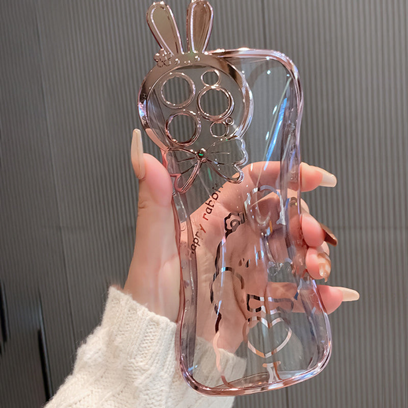 Gluschwein - Glitter Rabbit Case für iPhone mit vollständiger Objektivabdeckung