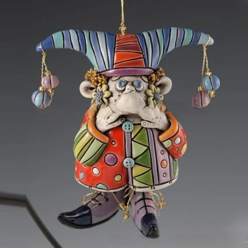 Gluschwein - Windspiel-Clown-Dekoration aus Kunstharz