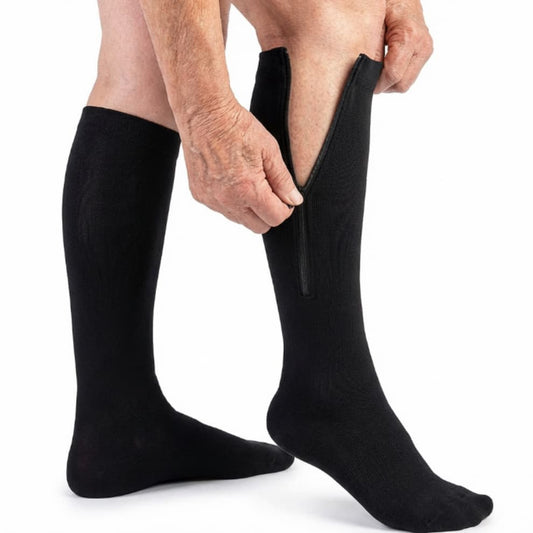 Gluschwein - Zipper Socks - Kompressionsstrümpfe mit Reißverschluss