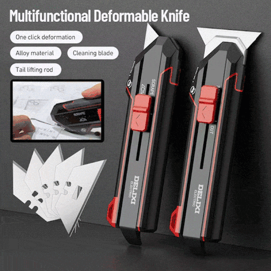 OptiKnive - Navaja multiusos 2 en 1: corta y raspa en una sola herramienta