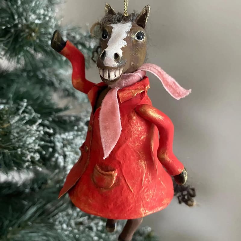 HorseOrnaments - Handgefertigter Pferde-Anhänger – Unikat aus Recyclingpapier