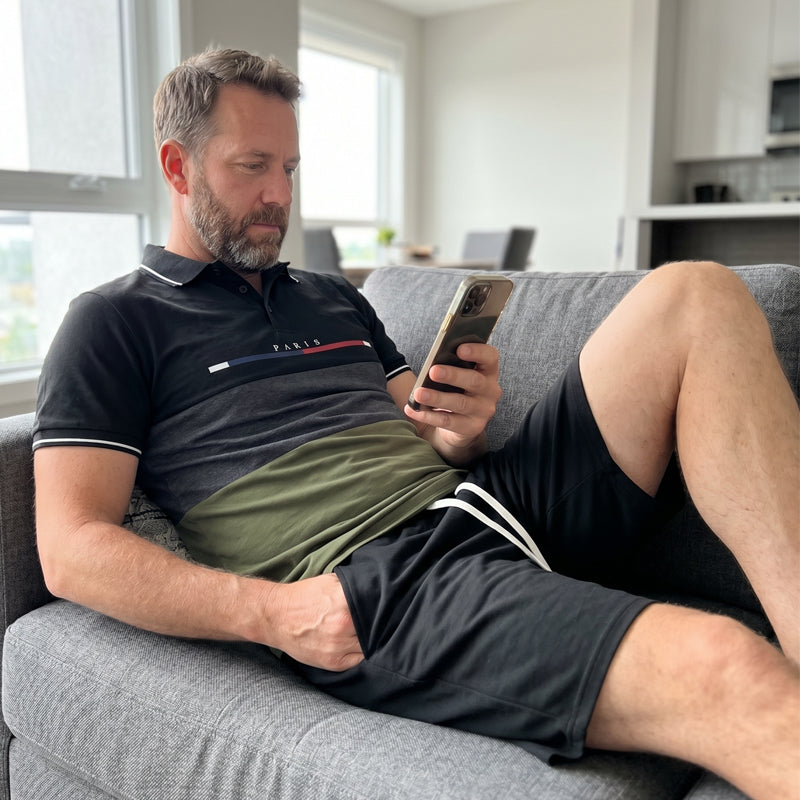 👕 2-teiliges Sommer-Set für Herren – Polo-Shirt & Shorts, atmungsaktiv, bequem & vielseitig für Sport, Alltag & Freizeit ☀️🏌️
