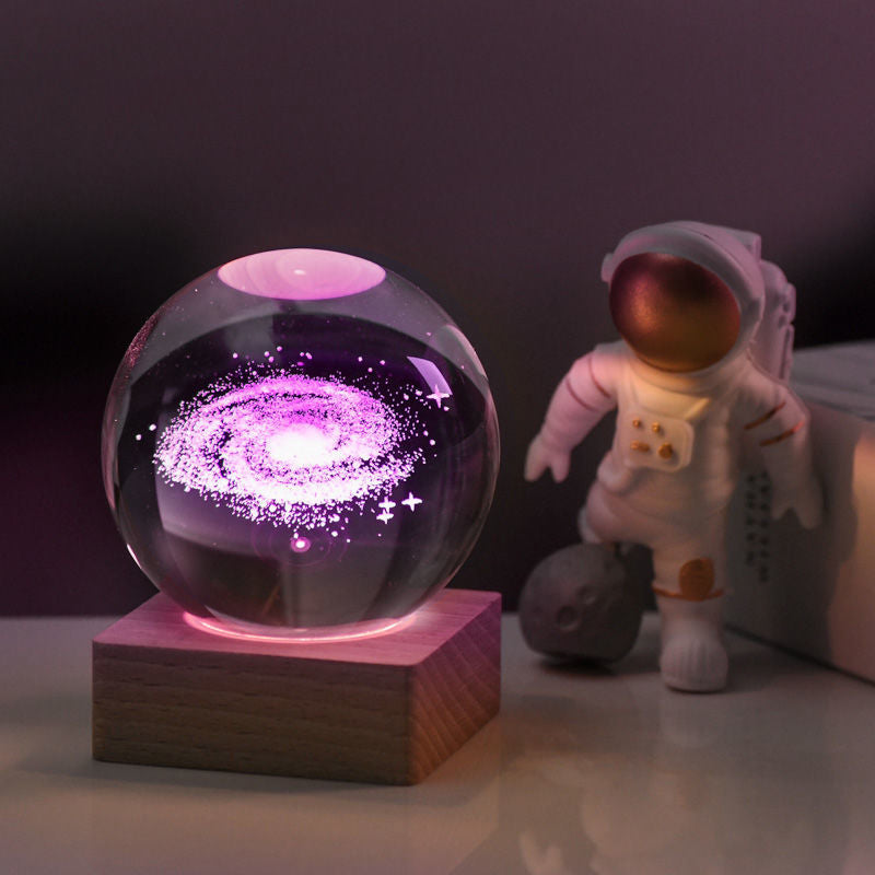 Gluschwein - 3D Galaxy Kristallkugel Nachtlicht Dekorlampe