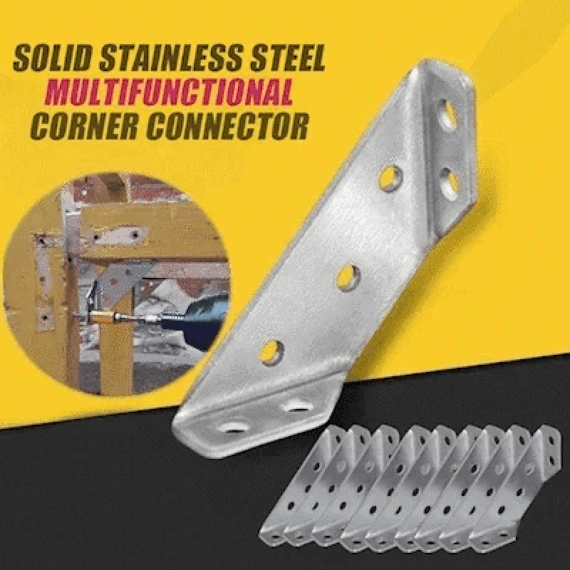 MesoTie - Conectores de esquina para muebles de acero inoxidable - Soportes robustos [10 piezas]